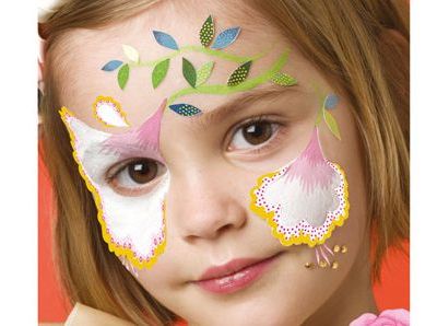 Αποκριάτικο facepainting για κορίτσια: Νεράιδα των λουλουδιών