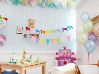 Φτιάξτε χάρτινη γιρλάντα με λουλούδια για το παιδικό πάρτι