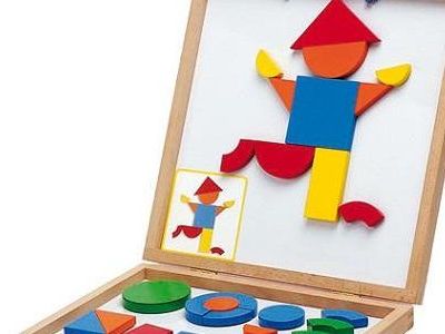 Ξύλινα μαγνητάκια σε μαγνητική κασετίνα