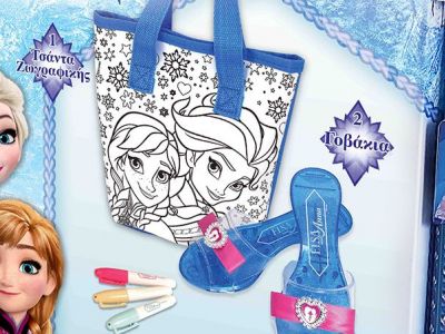 Ιδέες για πασχαλινή λαμπάδα:  Frozen Τσάντα Glam και γοβάκια
