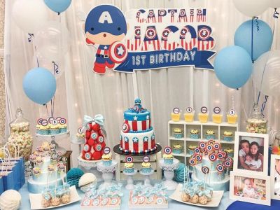 Παιδικό πάρτι γενεθλίων με θέμα τον Captain America - Ιδέες για τούρτες και διακόσμηση