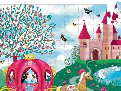 Όμορφο εικονογραφημένο παζλ για μιας πριγκίπισσα