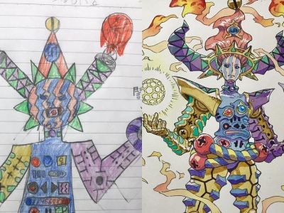 Πατέρας μετατρέπει τις ζωγραφιές των γιων του σε καταπληκτικά σχέδια (pics + vid)