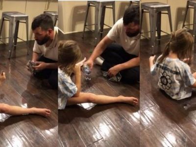 Απίστευτη φάρσα! Δείτε τι κάνει ο μπαμπάς στην κόρη του (vid)