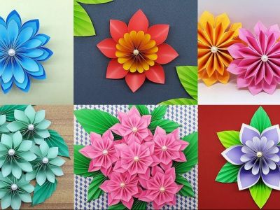 Λουλούδια από χαρτί - 6 διαφορετικές ιδέες για να τα φτιάξετε (vid)