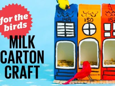 DIY - Φτιάξτε εντυπωσιακές ταΐστρες πουλιών για το μπαλκόνι από συσκευασίες γάλακτος (vid)