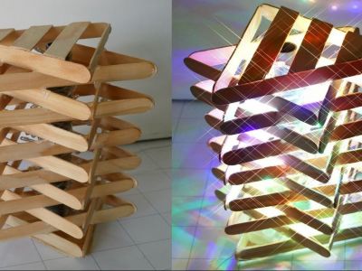 Φτιάξτε εύκολα και γρήγορα ένα εντυπωσιακό φωτιστικό από ξυλάκια - Δείτε πώς (vid)