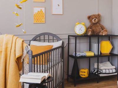 Είκοσι υπέροχες προτάσεις για παιδικά δωμάτια σε κίτρινο και γκρι χρώμα (vid)