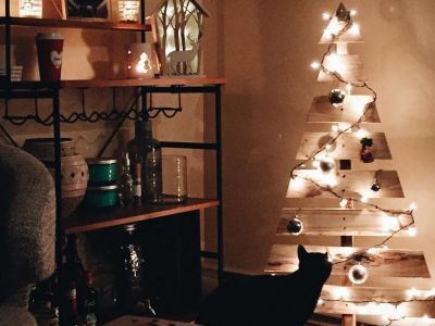 Ιδέες για να στολίσετε ξύλινα Χριστουγεννιάτικα δεντράκια (pics)