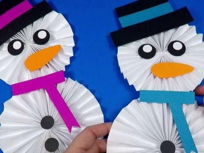 Χάρτινος χιονάνθρωπος: Δείτε με πόσους τρόπους μπορούν να τον φτιάξουν τα παιδιά (vids)