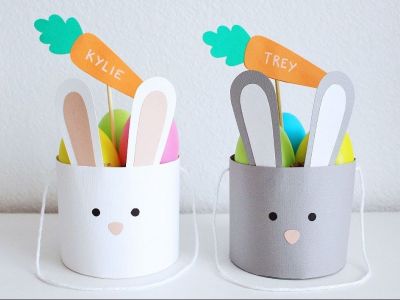 #Μένουμε_Σπίτι και φτιάχνουμε όμορφα πασχαλινά καλαθάκια από χαρτόνι με τα παιδιά (vid)