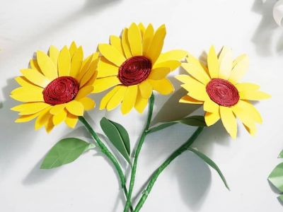 Χειροτεχνίες για παιδιά: Φτιάξτε όμορφα ηλιοτρόπια από χαρτί (vid)