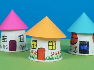 DIY - Δείτε πώς θα φτιάξετε υπέροχα σπιτάκια από χάρτινα ποτήρια (vid)