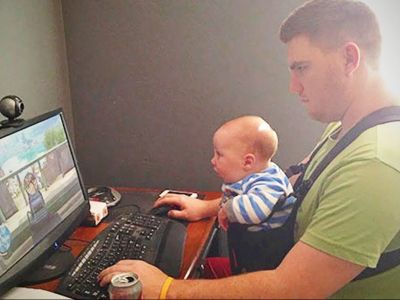 Μπαμπάδες με τα μωρά τους σε απολαυστικά στιγμιότυπα (vid)