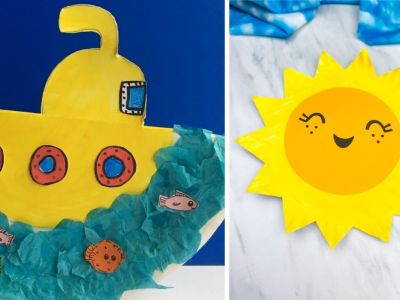 Κατασκευές για παιδιά: Τρεις καλοκαιρινές χειροτεχνίες με πλαστικά πιατάκια