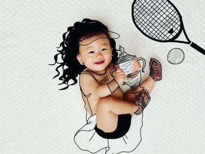 Μπαμπάς δημιουργεί τα πιο απίθανα σκίτσα με φωτογραφίες των παιδιών του