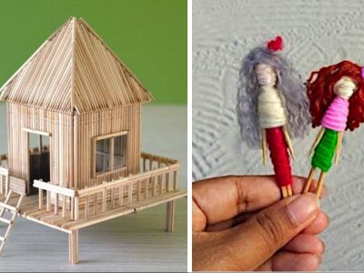 Δύο κατασκευές με οδοντογλυφίδες που θα ενθουσιάσουν τα παιδιά