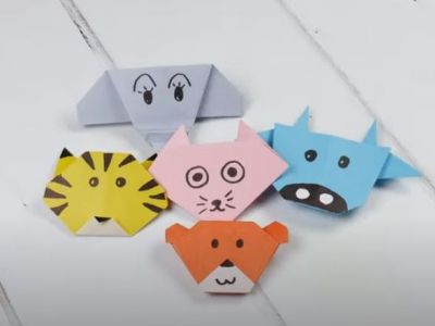 Χειροτεχνίες για παιδιά: Φτιάξτε πρόσωπα από ζωάκια με την τεχνική origami