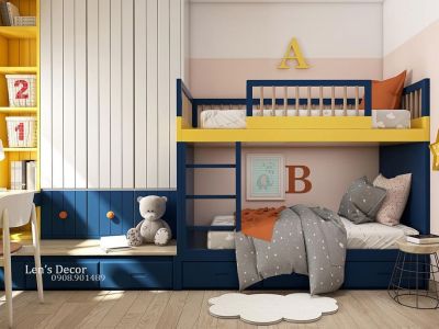 Παιδικά και εφηβικά δωμάτια σε μπλε και κίτρινο χρώμα - Πάρτε ιδέες