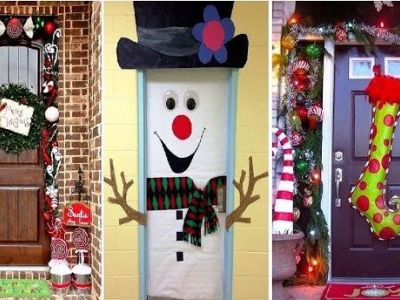 Χριστουγεννιάτικη διακόσμηση πόρτας: Τριάντα ιδέες για όλα τα γούστα (vid)