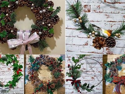Χριστουγεννιάτικα στεφάνια: Ιδέες για να τα φτιάξετε μόνοι σας