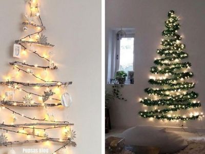 Χριστουγεννιάτικο δέντρο στον τοίχο: Ιδανικό για μικρούς χώρους (pics+vid)