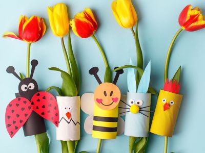 Τρεις ανοιξιάτικες χειροτεχνίες με ρολό από το χαρτί υγείας (vids)