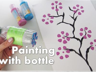 Ζωγραφική για παιδιά: Ζωγραφίστε λουλούδια με πλαστικά μπουκάλια