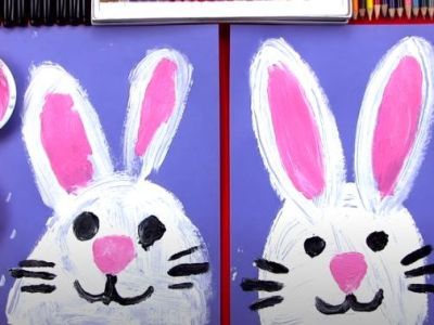 Ζωγραφική για παιδιά: Μάθετε να ζωγραφίζετε το λαγουδάκι του Πάσχα