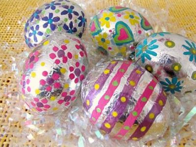 Διακοσμήστε τα πασχαλινά αυγά με αλουμινόχαρτο (pics)