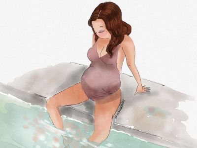 Σκίτσα που δείχνουν την ομορφιά της εγκυμοσύνης (εικόνες)