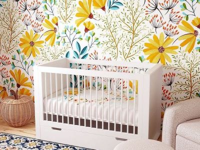 Floral βρεφικό δωμάτιο: Δέκα ιδέες για να εμπνευστείτε (εικόνες)