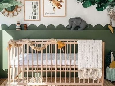 Βρεφικό δωμάτιο: Διακοσμήστε το σε πράσινες αποχρώσεις (εικόνες)
