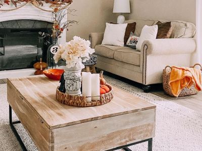 Φθινοπωρινές ιδέες για να διακοσμήσετε το καθιστικό σας (εικόνες + vid)