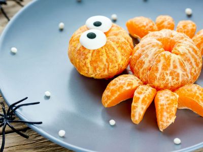 Halloween σνακ της τελευταίας στιγμής με μανταρίνια