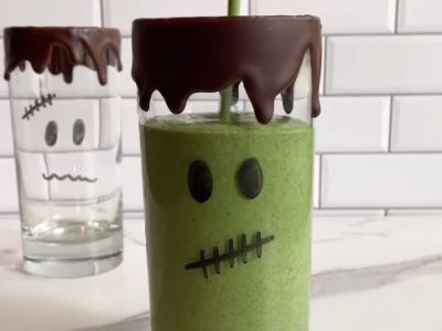 Υγιεινό smoothie Frankenstein με αφορμή το Halloween