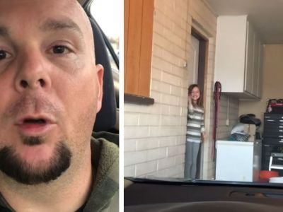 Μπαμπάς δείχνει πώς τον υποδέχεται η κόρη του όταν επιστρέφει κουρασμένος από τη δουλειά