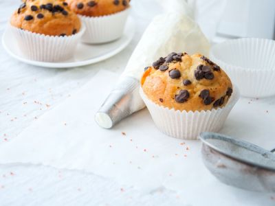 Cupcakes βανίλιας με δάκρυα σοκολάτας