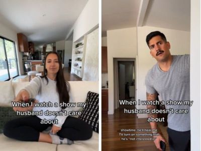 Ξεκαρδιστικό βίντεο με τον σύζυγο να βλέπει κρυφά την comfort series της γυναίκας του γίνεται viral