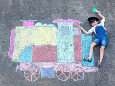 Χρωμοδελίδες με τρένα για παιδιά (δωρεάν εκτύπωση)