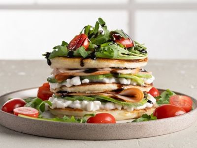 Αλμυρά pancakes από ασπράδια και τυρί cottage