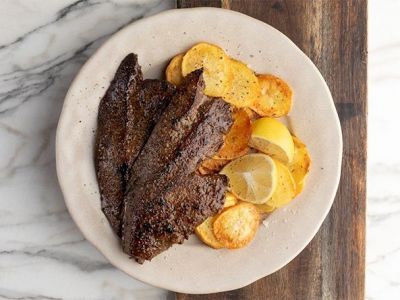 Μοσχαρίσιο συκώτι στο τηγάνι με πατάτες