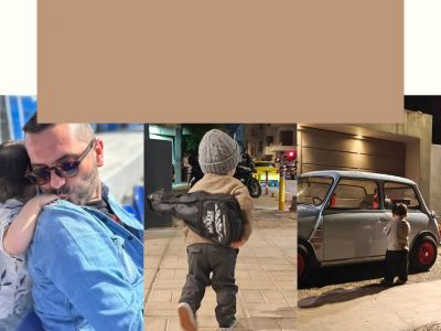 Η τρυφερή φθινοπωρινή φώτο του Λεωνίδα Κουτσόπουλου με τον μικρό Κίμωνα