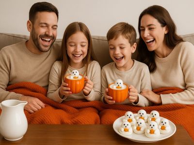 Choco bombs («βόμβες» σοκολάτας) φαντασματάκια που λιώνουν μέσα στο ζεστό γάλα