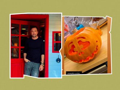 Ο Γιώργος Λιανός σκάλισε κολοκύθα για τη μικρή Βαλέρια - Το εντυπωσιακό αποτέλεσμα