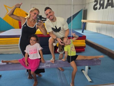 Βασιλική Μιλλούση: Η Λένια ισορροπεί με χάρη στη δοκό - Το ταλέντο είναι ...οικογενειακή υπόθεση