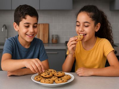 Μπισκότα με πουρέ μήλου χωρίς ζάχαρη