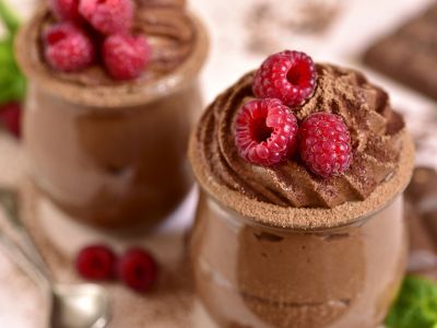 Υγιεινή μους με μπανάνες, κουβερτούρα και γιαούρτι