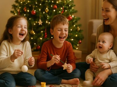 6 εύκολα χριστουγεννιάτικα στολίδια που μπορείτε να φτιάξετε με τα παιδιά σας