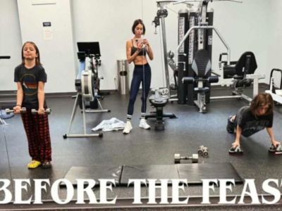 Η Σοφία Καρβέλα γυμνάζεται παρέα με τους γιους της